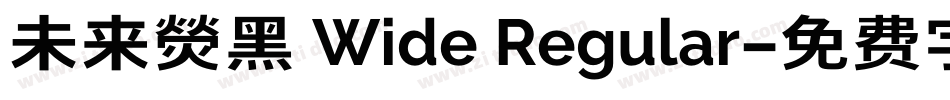 未来熒黑 Wide Regular字体转换